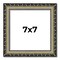 7x7 Solid Wood Antique Picture Frame with UV-Resistant Acrylic & Acid-Free Backing, Available in 4 Finishes: Bronze, Gold, Silver, and Gold with Black